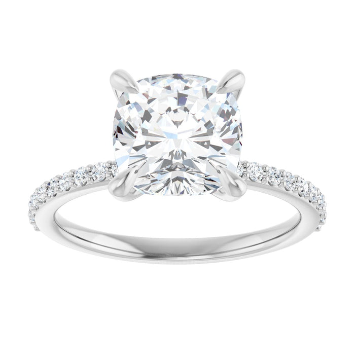 14K White | Cushion