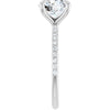 14K White | Round