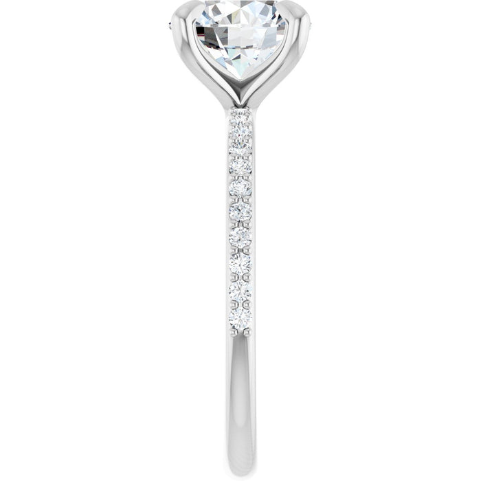 14K White | Round