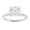14K White | Round