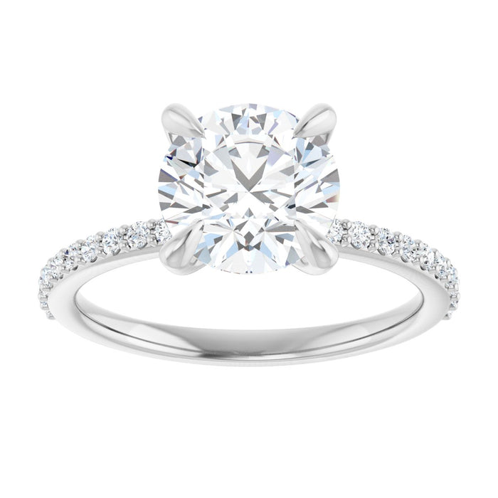 14K White | Round