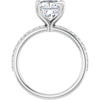 14K White | Cushion