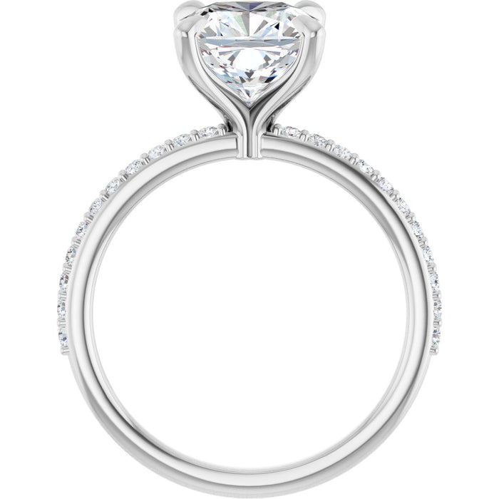 14K White | Cushion