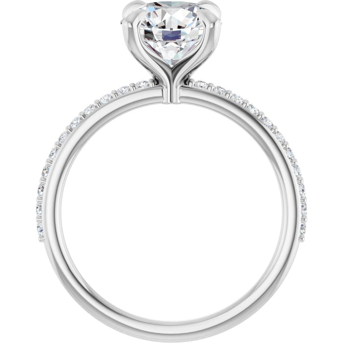 14K White | Round