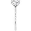 14K White | Cushion