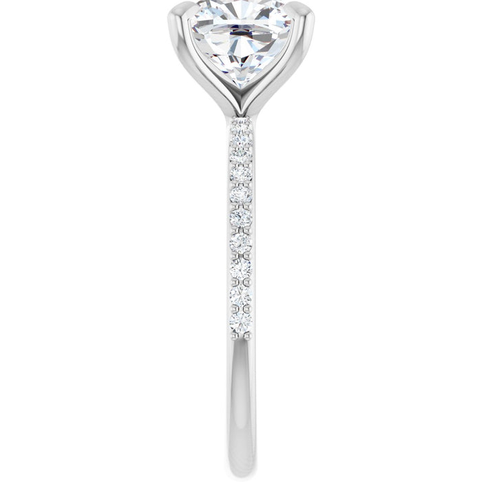 14K White | Cushion