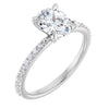 14K White | Oval