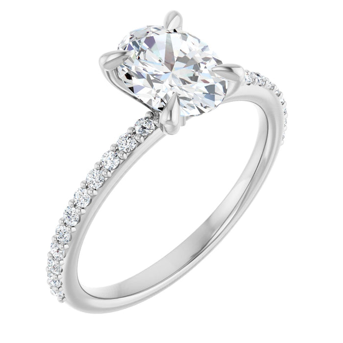 14K White | Oval