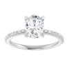 14K White | Oval