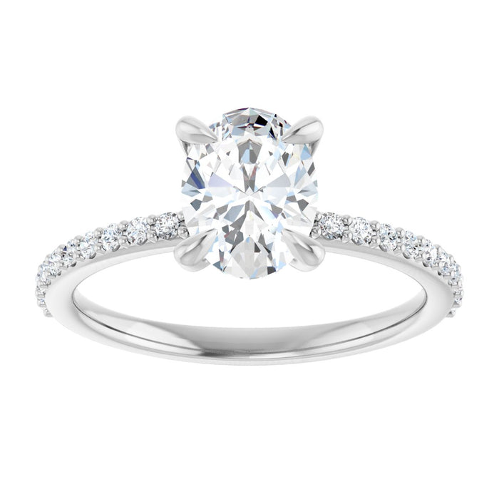 14K White | Oval