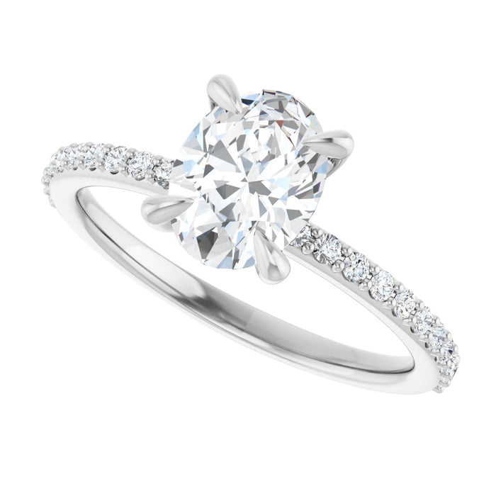 14K White | Oval