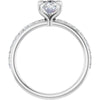 14K White | Oval