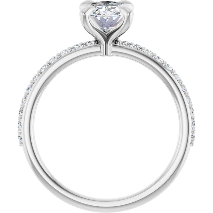 14K White | Oval
