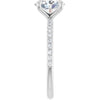 14K White | Oval