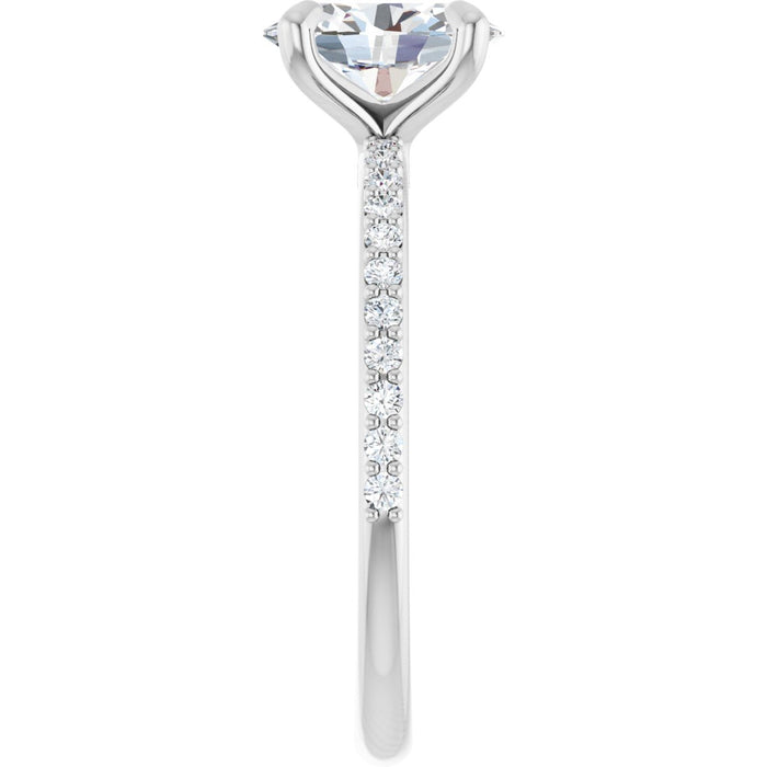 14K White | Oval