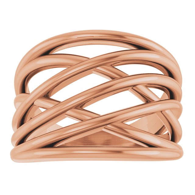 Criss-Cross Highway Ring — 14K Rose Gold