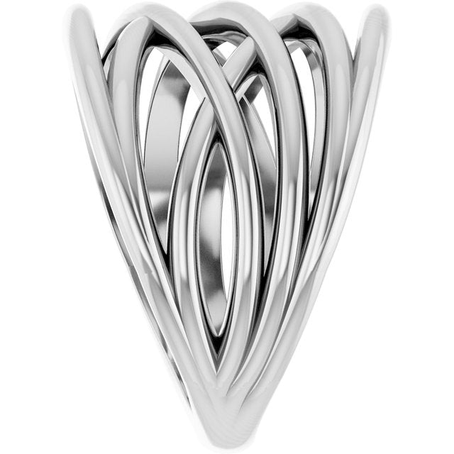 Criss-Cross Highway Ring — 10K White Gold