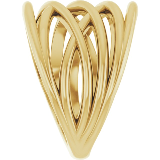 Criss-Cross Highway Ring — 14K Yellow Gold