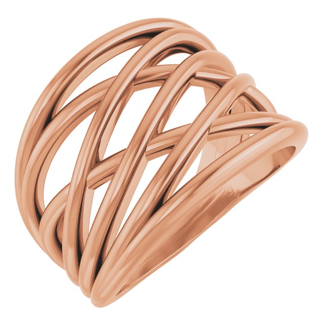 Criss-Cross Highway Ring — 14K Rose Gold