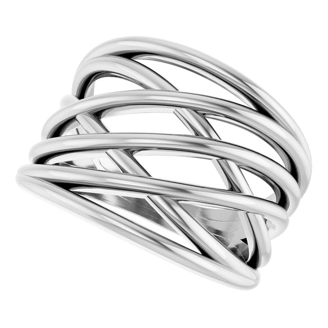Criss-Cross Highway Ring — Sterling Silver
