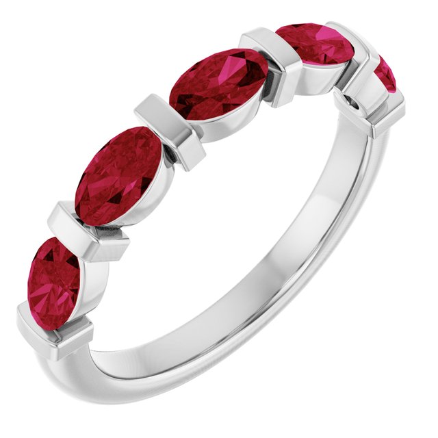 Lab-Grown Red Ruby | Oval | 5 x 3mm | Natural Red Ruby | Oval | 5 x 3mm