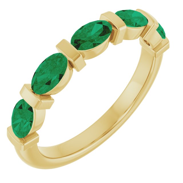 Lab-Grown Green Emerald | Oval | 5 x 3mm | Natural Green Emerald | Oval | 5 x 3mm
