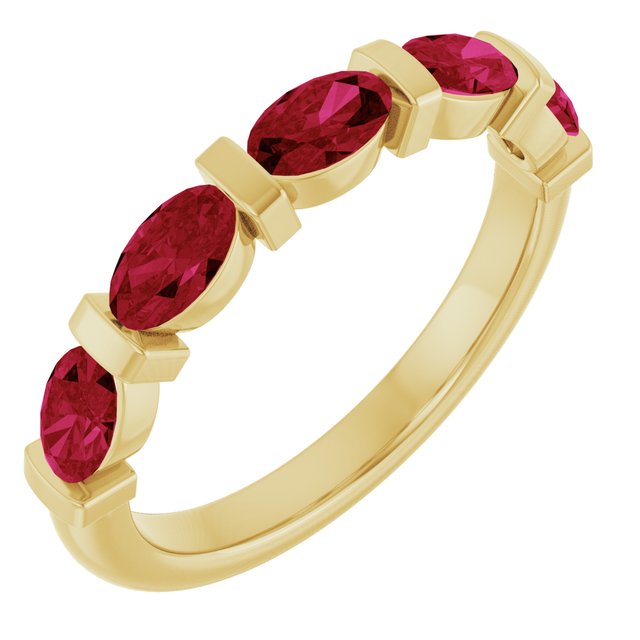 Lab-Grown Red Ruby | Oval | 5 x 3mm | Natural Red Ruby | Oval | 5 x 3mm