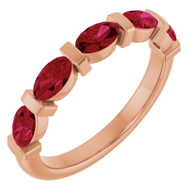 Lab-Grown Red Ruby | Oval | 5 x 3mm | Natural Red Ruby | Oval | 5 x 3mm