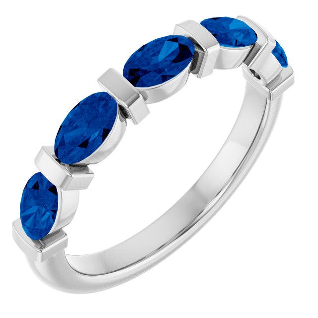 Lab-Grown Blue Sapphire | Oval | 5 x 3mm | Natural Blue Sapphire | Oval | 5 x 3mm