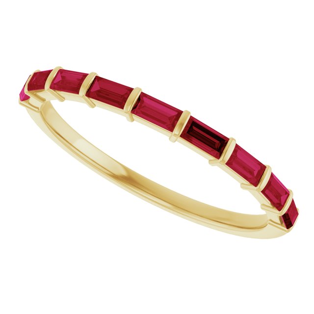 Natural Red Ruby | Straight baguette | 3 x 1.5mm | Lab-Grown Red Ruby | Straight baguette | 3 x 1.5mm