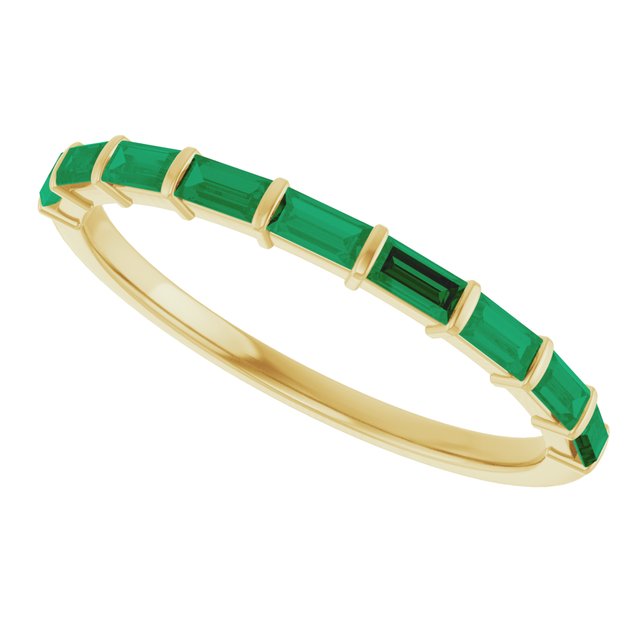 Natural Green Emerald | Straight baguette | 3 x 1.5mm | Lab-Grown Green Emerald | Straight baguette | 3 x 1.5mm