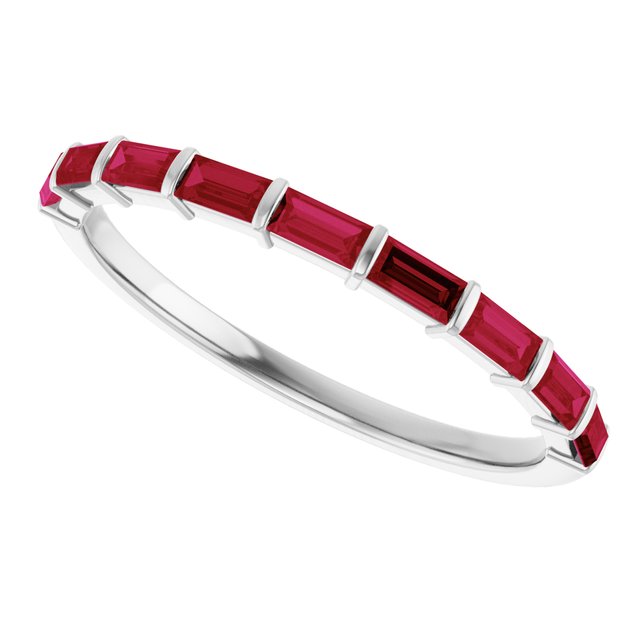 Natural Red Ruby | Straight baguette | 3 x 1.5mm | Lab-Grown Red Ruby | Straight baguette | 3 x 1.5mm