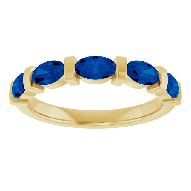 Lab-Grown Blue Sapphire | Oval | 5 x 3mm | Natural Blue Sapphire | Oval | 5 x 3mm