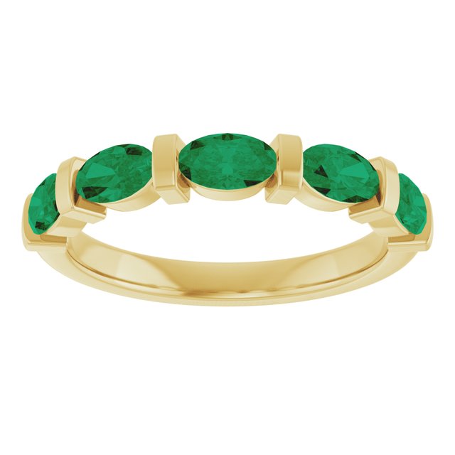 Lab-Grown Green Emerald | Oval | 5 x 3mm | Natural Green Emerald | Oval | 5 x 3mm