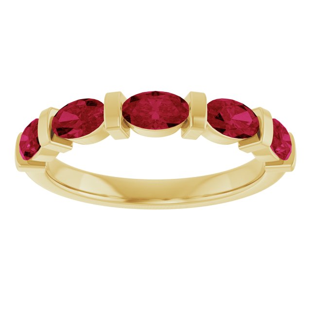 Lab-Grown Red Ruby | Oval | 5 x 3mm | Natural Red Ruby | Oval | 5 x 3mm