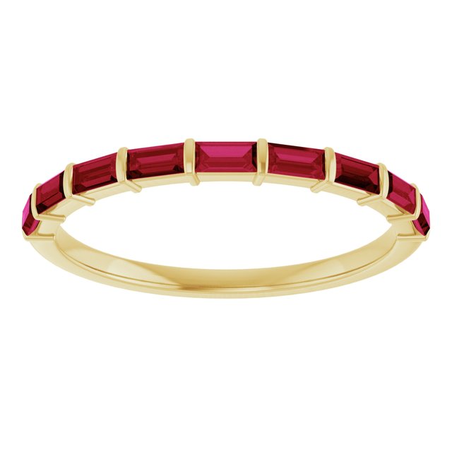 Natural Red Ruby | Straight baguette | 3 x 1.5mm | Lab-Grown Red Ruby | Straight baguette | 3 x 1.5mm