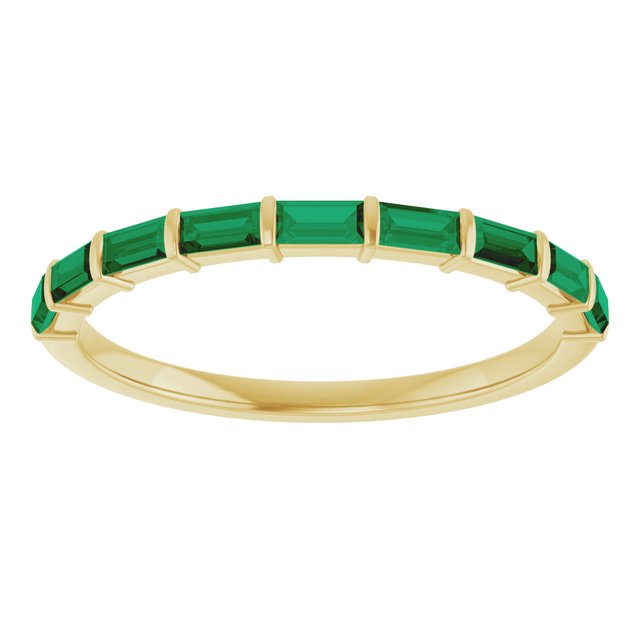 Natural Green Emerald | Straight baguette | 3 x 1.5mm | Lab-Grown Green Emerald | Straight baguette | 3 x 1.5mm