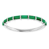 Natural Green Emerald | Straight baguette | 3 x 1.5mm | Lab-Grown Green Emerald | Straight baguette | 3 x 1.5mm