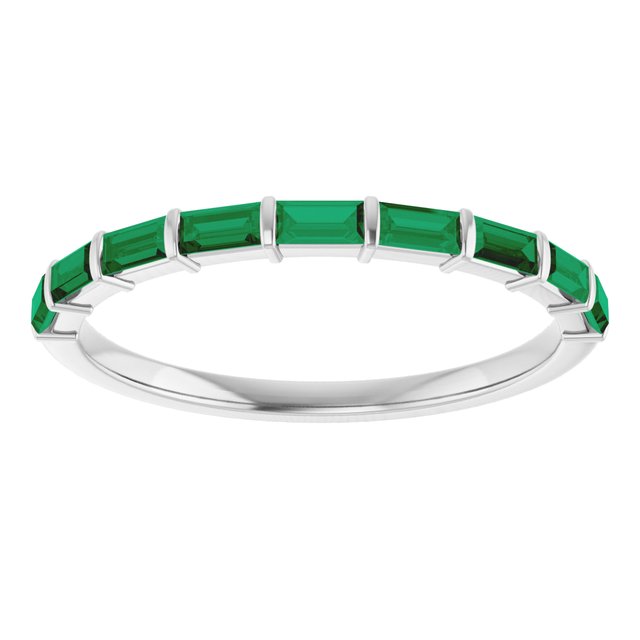 Natural Green Emerald | Straight baguette | 3 x 1.5mm | Lab-Grown Green Emerald | Straight baguette | 3 x 1.5mm