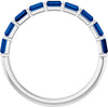 Natural Blue Sapphire | Straight baguette | 3 x 2mm | Lab-Grown Blue Sapphire | Straight baguette | 3 x 2mm