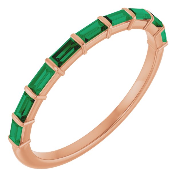 Natural Green Emerald | Straight baguette | 3 x 1.5mm | Lab-Grown Green Emerald | Straight baguette | 3 x 1.5mm