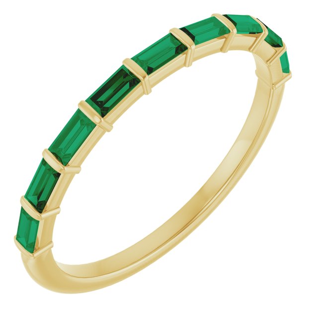 Natural Green Emerald | Straight baguette | 3 x 1.5mm | Lab-Grown Green Emerald | Straight baguette | 3 x 1.5mm