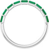 Natural Green Emerald | Straight baguette | 3 x 1.5mm | Lab-Grown Green Emerald | Straight baguette | 3 x 1.5mm