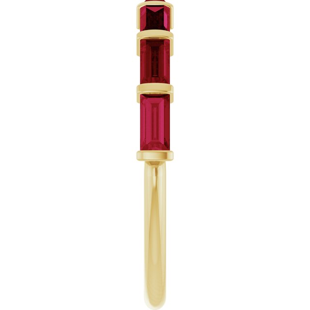 Natural Red Ruby | Straight baguette | 4 x 2mm | Lab-Grown Red Ruby | Straight baguette | 4 x 2mm