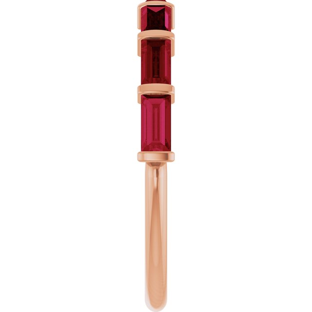 Natural Red Ruby | Straight baguette | 4 x 2mm | Lab-Grown Red Ruby | Straight baguette | 4 x 2mm