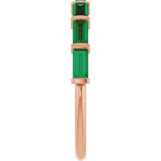 Natural Green Emerald | Straight baguette | 4 x 2mm | Lab-Grown Green Emerald | Straight baguette | 4 x 2mm