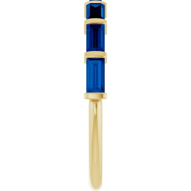 Natural Blue Sapphire | Straight baguette | 4 x 2mm | Lab-Grown Blue Sapphire | Straight baguette | 4 x 2mm
