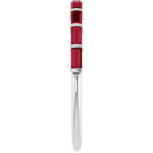 Natural Red Ruby | Straight baguette | 3 x 1.5mm | Lab-Grown Red Ruby | Straight baguette | 3 x 1.5mm