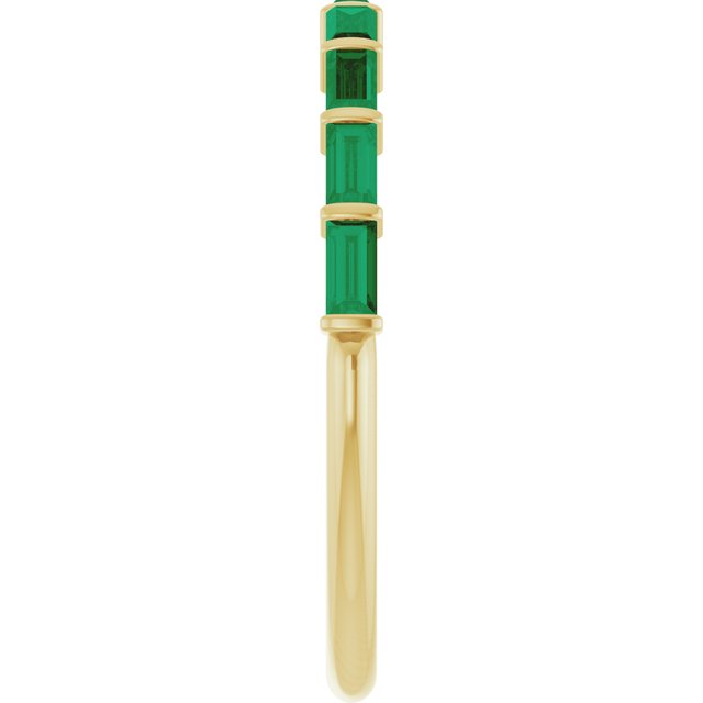Natural Green Emerald | Straight baguette | 3 x 1.5mm | Lab-Grown Green Emerald | Straight baguette | 3 x 1.5mm