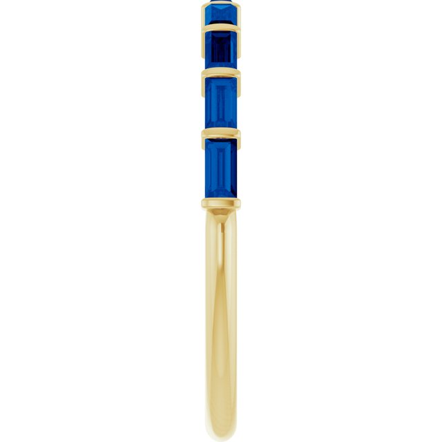 Natural Blue Sapphire | Straight baguette | 3 x 1.5mm | Lab-Grown Blue Sapphire | Straight baguette | 3 x 1.5mm